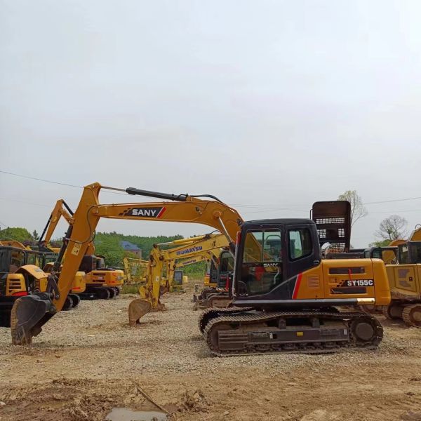 0.55M³ Bucket Capacity Used Sany SY155C Excavator for Mining Work in Great Condition