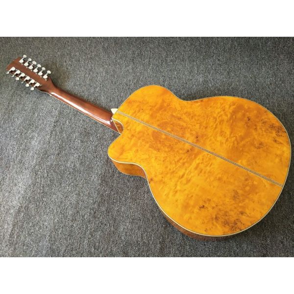 12 Strings Acoustic Guitar / guitar natural AAA Solid Spruce Body 43 inch Guitar Acoustic Fishman Pickups guitar