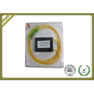 Fiber Optic 1x2 PLC Splitter With SC / APC Connector Low PDL High Stability