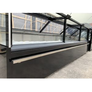 VENTILATED COOLING REFRIGERATED FOOD SHOWCASES WITH BACK STORAGE CABINETS