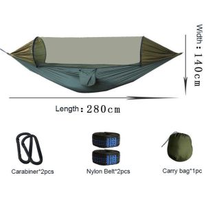 Camping Hammock with Mosquito Net, Hammocks with 13ft Tree Straps Carabiners,