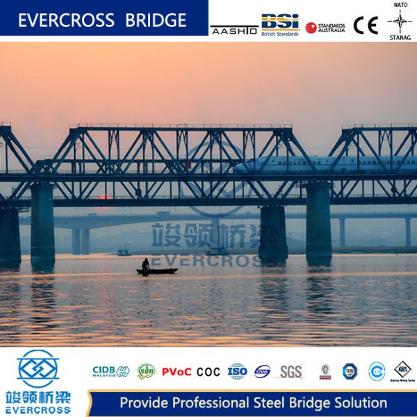 Buy Prefabricated Steel Truss Pedestrian Bridge With Painted Surface Composite Deck at wholesale prices