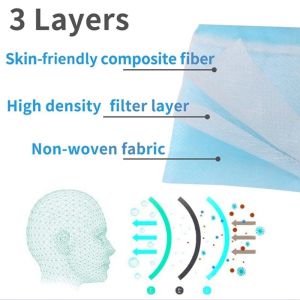 Self Protective Disposable Earloop Face Mask , Breathing Protection Mask