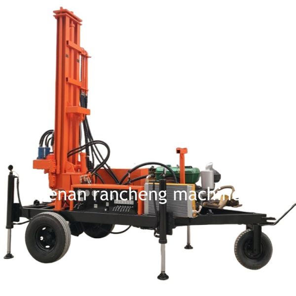150m Depth Wheel Trailer Mounted Borehole Drilling Rig Machine