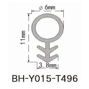 Modified PVC Wooden Door Weather Seal Strip