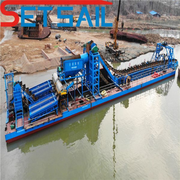 Chain Bucket Gold Dredge Equipment Used for River Diamond