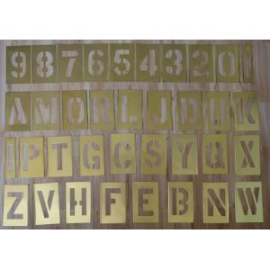 Custom Adjustable Brass Interlocking Stencil Letter And Figure