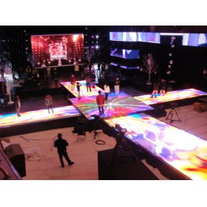 Energy Saving Custom Led Screens / Led Video Dance Floor 90mm Casing Thickness