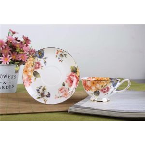 Tableware Low Water Absorption English Bone China Tea Cups