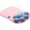 Portable Recycled Pink Paw Mouse Pad , Nonslip Mousepad With Wrist Support