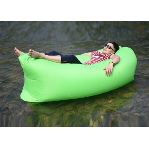 Waterproof Nylon Inflatable Sleeping Bag , Comfortable Inflatable Bean Bag