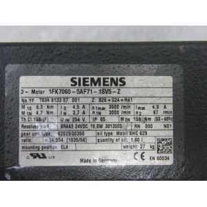 Siemens electrical 1FK7060-5AF71-1SV5-Z Servo Motor Brand New Authentic