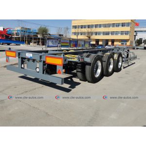 40FT 45FT 3 Axle 45T Flatbed Skeleton Trailer For Container Loading