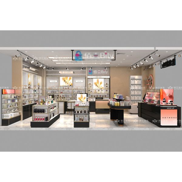 BKC007 Branding beauty booth Customized Makeup Store Display Furniture kiosk for perfume