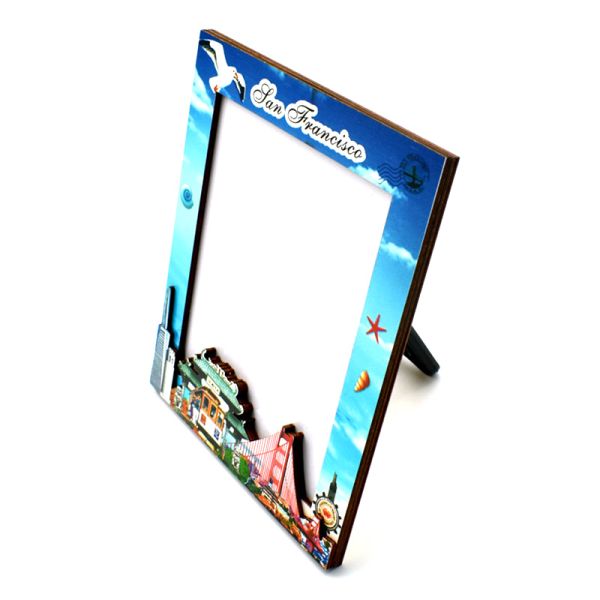USA San Francisco Tourist Photo Frames Souvenir Gift Wooden Sky Blue Frames