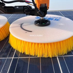 Two Disc Brushes Rotating Solar Panel Cleaning Tool with Precision Boost Energy