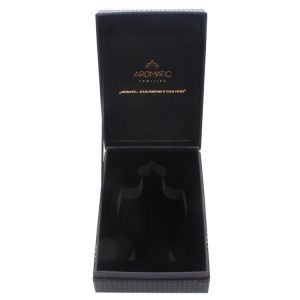 Black Rigid Paper Perfume Packing Box With Gold Logo