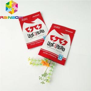 Plastic Mylar Flat Packets Aluminum Foil Bags Laminated Facial Mask Pouch With