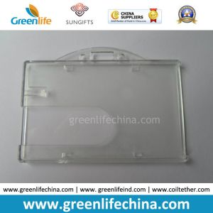 Office Need Transparent Clear Plastic Rigid Horizontal Badge Holder