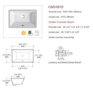 Ada Compliant Wall Mount Bathroom Sink Ceramic Undermount Basin