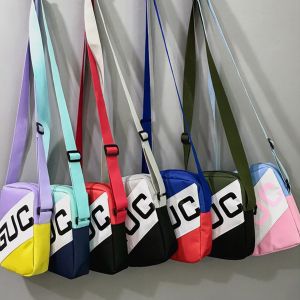 Hip hop earth cool Fanny pack pure color retro cross body bag with character