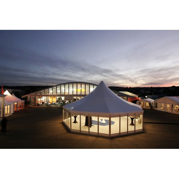 Arab Hexagon Marquee Tent Glass Wall Party Wind Resisant Structure