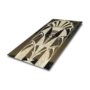 Gold Mirror Etched Stainless Steel Sheet Manufacturer