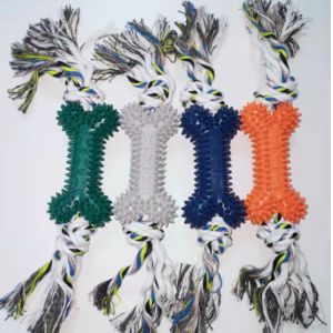Cotton Rope Rubber Pet Chew Toys For Small Medium Large Dogs
