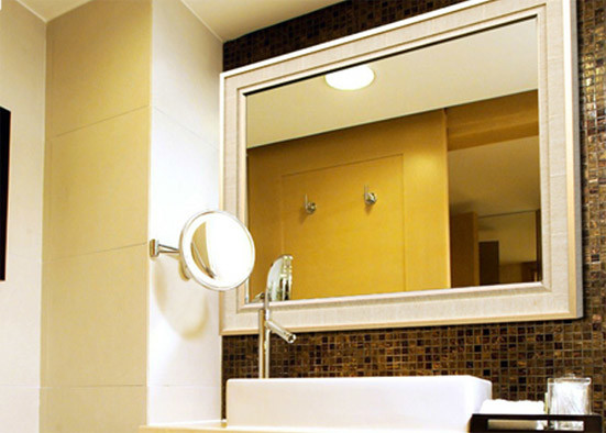 Buy Beautiful Tinted Mirror Glass 2~6mm Thickness Beveled Glass Bathroom Mirrors at wholesale prices