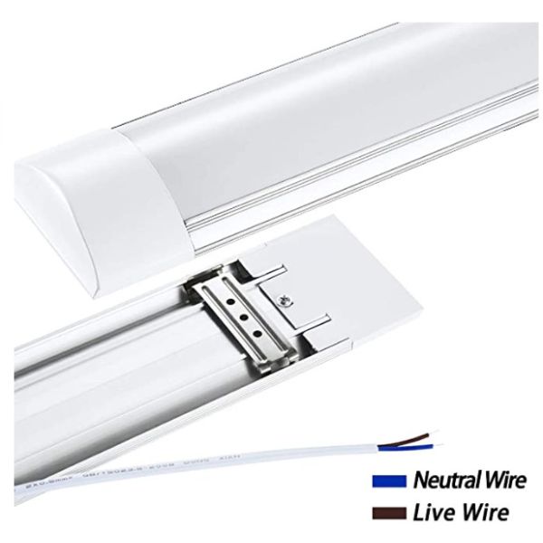 2ft 60cm 18W Integrated Linear Tube Ceiling Wall Mount for Home Kitchen Warehouse