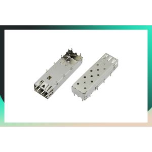 China Through Hole SFP Module Connector 1489779-1 With Metal EMI Without Light Pipe Solder Type on sale
