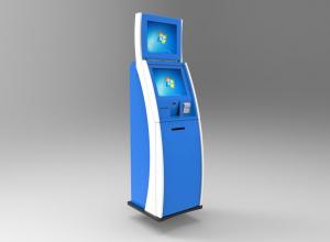 Quality Bill Paying Dual Screen Kiosk Equipped With Protective Glass , Audio Assistance for sale
