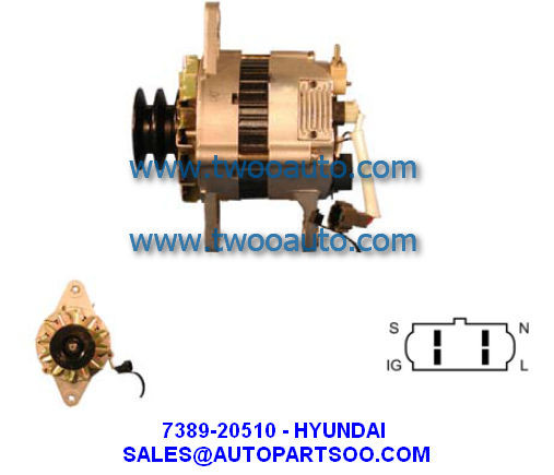 Buy 7389-20510 02142-5070 - HYUNDAI Alternator 24V 40A Alternadores at wholesale prices
