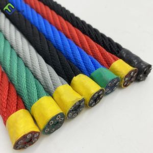 6 Strand 16mm Polyester Combination Rope Playground Wire Rope For Climbing Nets