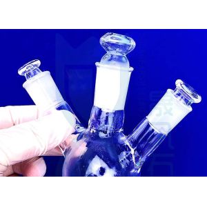 Transparent Three Necks Od 500mm Quartz Round Bottom Flask