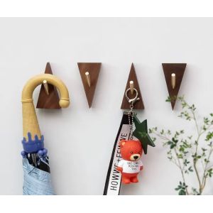Custom Wooden Wall Hooks for Bathroom Towel Hanging