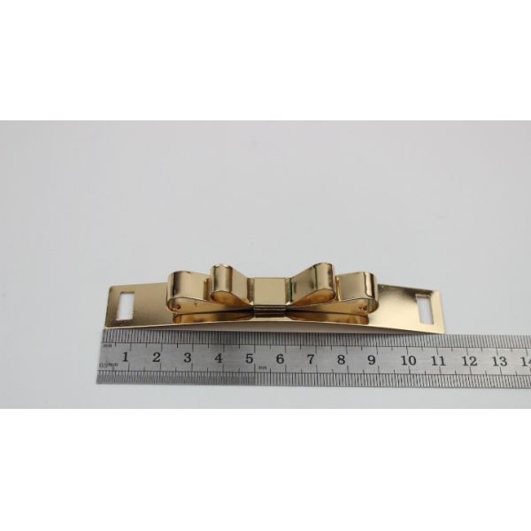 Metal shoe hardware accessories gold butterfly bow shape iron sheets shoelace buckles