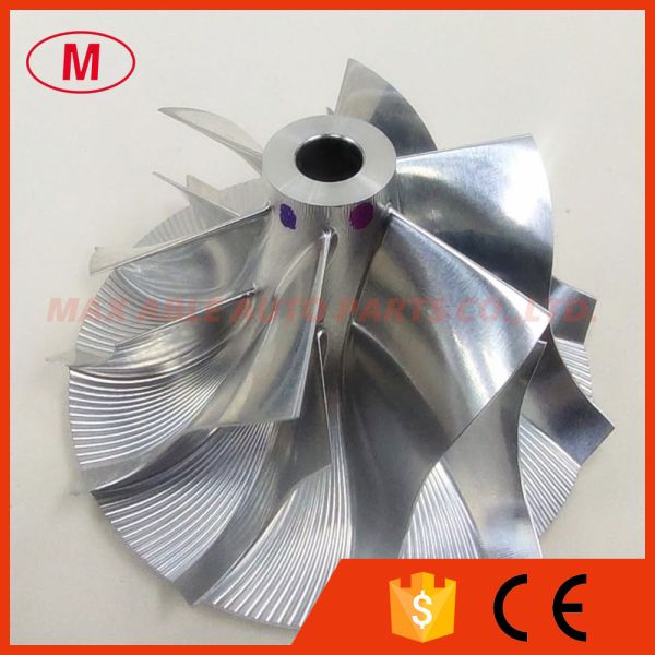 TD05HR 16G6-9T reverse 49.28/65.00mm 6+6 blades 49179-44100 high performance Turbo Billet/milling/Aluminum 2618 compressor wheel for 49178-01500/49178