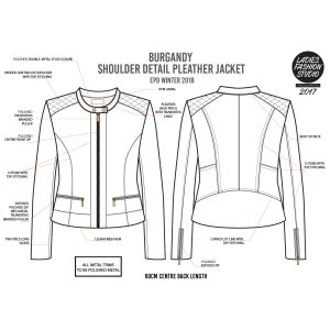 Mandarin Collar Womens PU Leather Jacket , Burgundy Pleather Biker Jacket