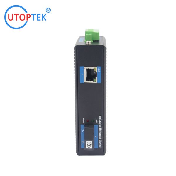 10/100/1000M Single fiber to RJ45 POE media converter DIN Rail industrial poe
