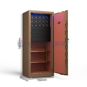 Quality Solid Steel Jewelry Watch Winder Safe Box Biometric Fingerprint Lock for sale