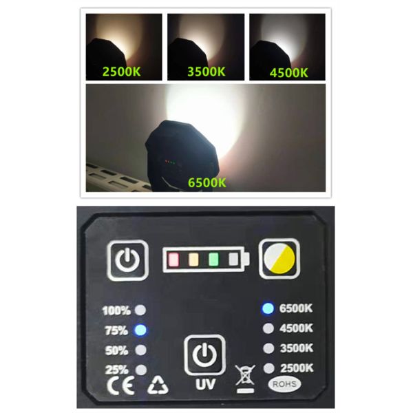 20W High CRI 95 COB LED Inspection Light For Car Detailing UV Painting Curing