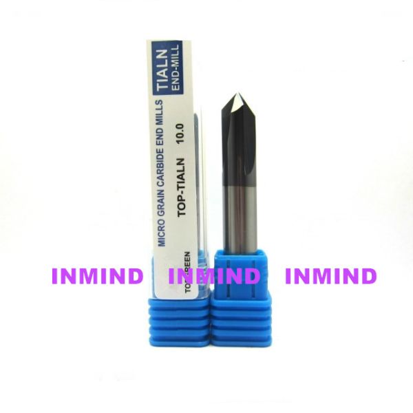 Carbide Chamfer Tool Milling Machine End Mills , 8mm Diameter 90 Degree Milling Cutter