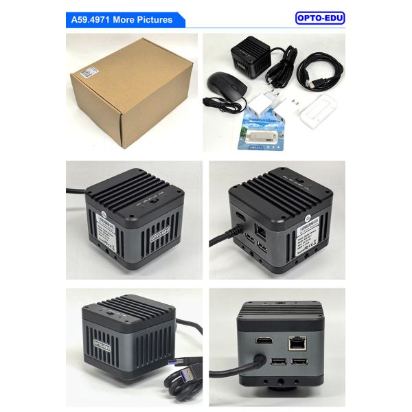 OPTO-EDU A59.4971 Auto Focus EDF 4K HDMI USB LAN Digital Microscope Camera 8.3M Flourescent