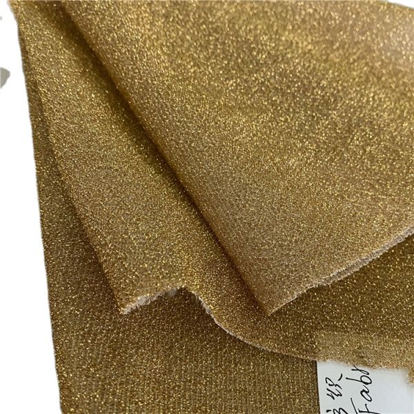 Breathable 120GSM Gold PET Thread Yarn For Stage Costumes Clothing Fabric