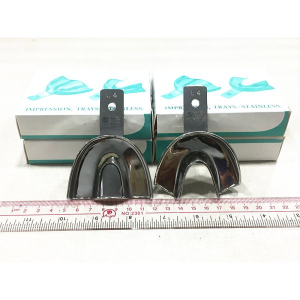 Stainless Steel Dental Impression Trays Autoclavable No Perforated High Strength