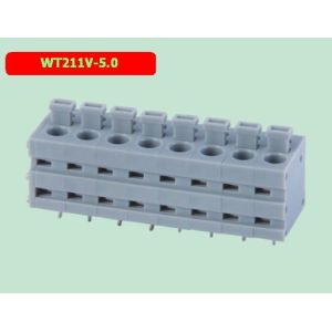 WT211V-5.0 pcb spring terminal block ，spacing 5.0 ，factory direct sales