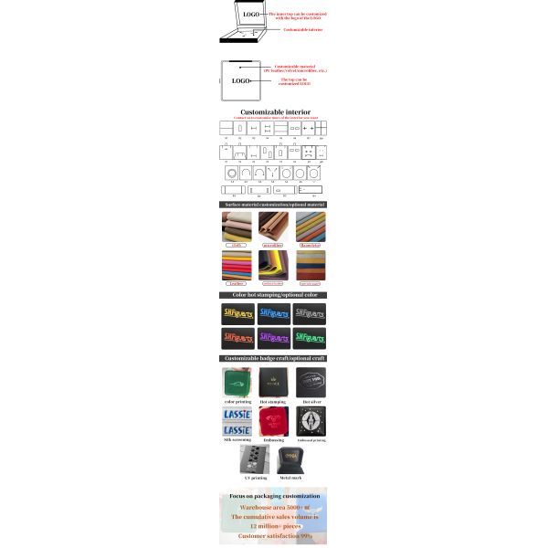 Rectangle Handmade Custom Logo Jewelry Packaging for Luxury Grey Bracelet Necklace