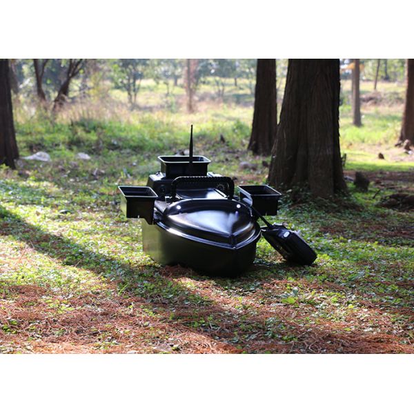 Buy Black radio controlled bait boat ABS engineering plastic hull boat OEM / ODM at wholesale prices