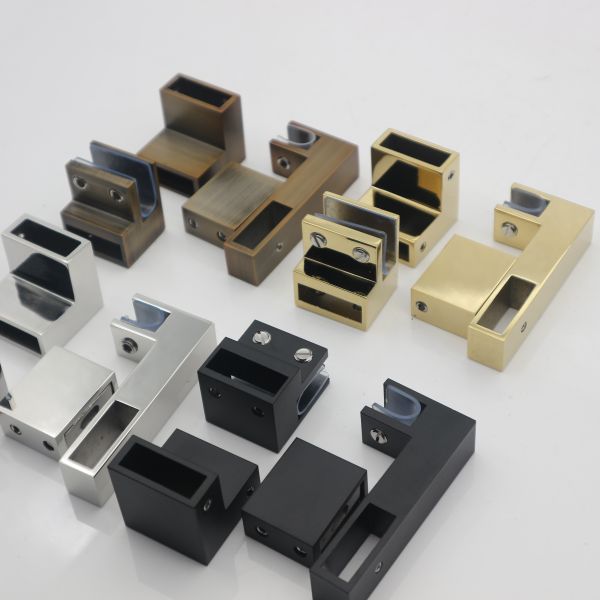 Frameless Clamp Connector Glass Hinge for 5MM Glass Thickness F Shape Glass Fitting